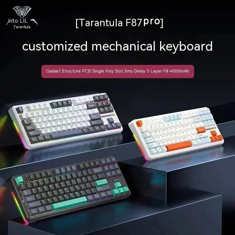 لوحة مفاتيح ميكانيكية Pro – 87 مفتاح، RGB