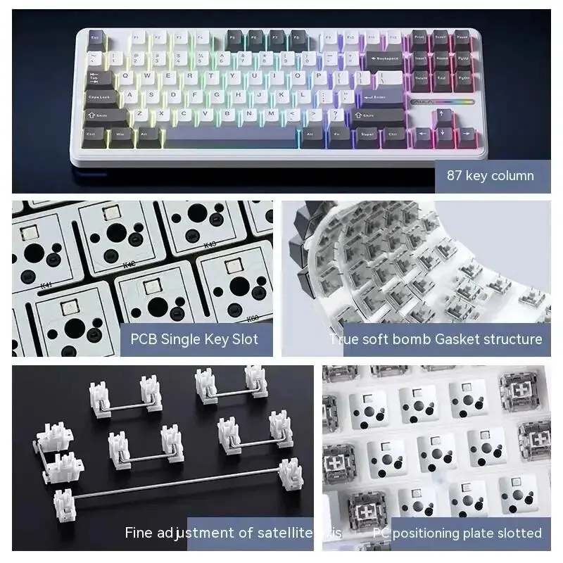 لوحة مفاتيح ميكانيكية Pro – 87 مفتاح، RGB